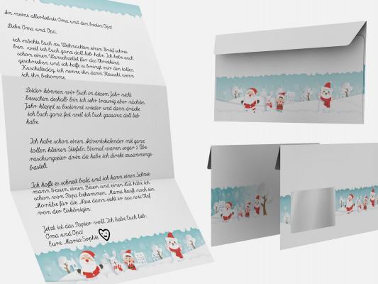 Weihnachtsbriefpapier mit Motiv Briefpapier mit Motiv